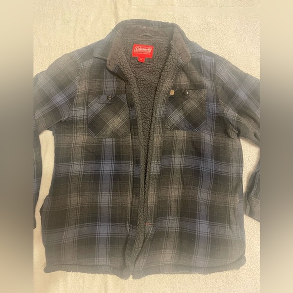 Coleman Plaid Flannel Sherpa Fleece-Lined Button Up Jacket - Picture 5 of 9